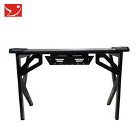 Bureau d'ordinateur portable pliable multifonction en métal pour jeux
