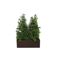 Plante artificielle en pot de 44 cm, forme de pyramide, type fougère de Boston, mini bonsaï, pour centre de table, décoration de maison ou de bureau