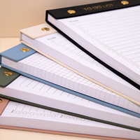Carnet de notes A5 en cuir PU avec couverture détachable, liste de choses à faire imprimée, personnalisable, cadeau, sac OPP, couverture rigide blanche pour papier 80
