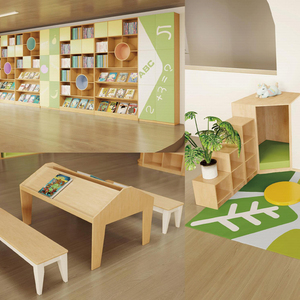 ชุดโต๊ะเก้าอี้ไม้สำหรับเด็กอนุบาล ทนทาน ออกแบบมาเพื่อความปลอดภัย - Product Image 2