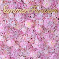 Effets 3D personnalisés Nouveau design Décoration de mariage Mur de fleurs roses Mur de fleurs artificielles pour toile de fond de mariage