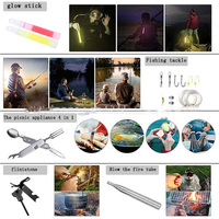 Articles de plein air Kit de survie d'urgence Kit de premiers soins Kit de premiers soins Camping Trip Edc Forfait tactique d'urgence
