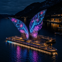 Écrans LED flexibles RGB étanches pour extérieur XQD P31.25 WS2811 50x100 mailles IP65 Affichages de pixels Centres commerciaux Magasins de détail
