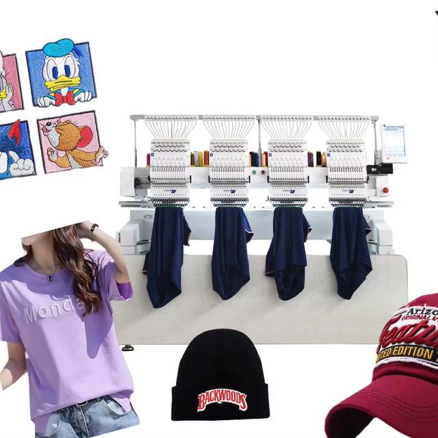 Yonthin Four Head Garment Hats Multiple Functions Small Computerized Embroidery Machine Digital for Industrial