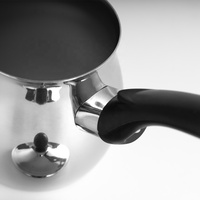 Türkische Kaffeekanne aus Edelstahl mit Deckel Heißgetränk Milch wärmer Arabisches Metall Cezve Ibrik Maker Set für Induktion sherd