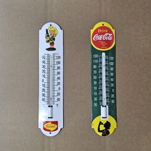 Panneaux en émail et porcelaine, design dessin animé Thermomètre <span class=keywords><strong>ESSO</strong></span>, pour essence, pneus de voiture, camion, huile, service automobile, vente en gros - Product Image 3