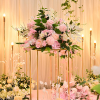 Décoration de mariage, boule de fleurs rose blush, soie artificielle, faite à la main, moderne, taille personnalisée, centre de table