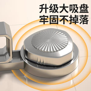 Gancho doble con ventosa para almacenamiento en la cocina, diseño minimalista de ABS, capacidad de carga de más de 30 kg, instalación sin taladro - Product Image 3