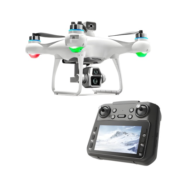 Z3 Elf RC Drone 4.3-Inch Screen Brushless Motor Obstacle Avoidance 4 Channel Quadcopter for Professionals and Kids