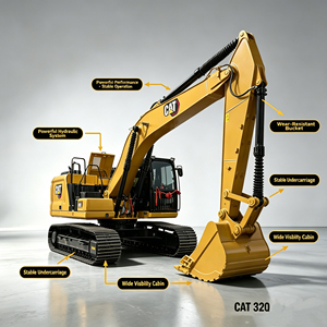 รถขุดตีนตะขาบ Caterpillar รุ่น CAT 320DL 20 ตัน มือสองราคาถูกจากญี่ปุ่นแท้  รุ่น CAT320GC CAT320D สำหรับงานขุด  ขาย - Product Image 1
