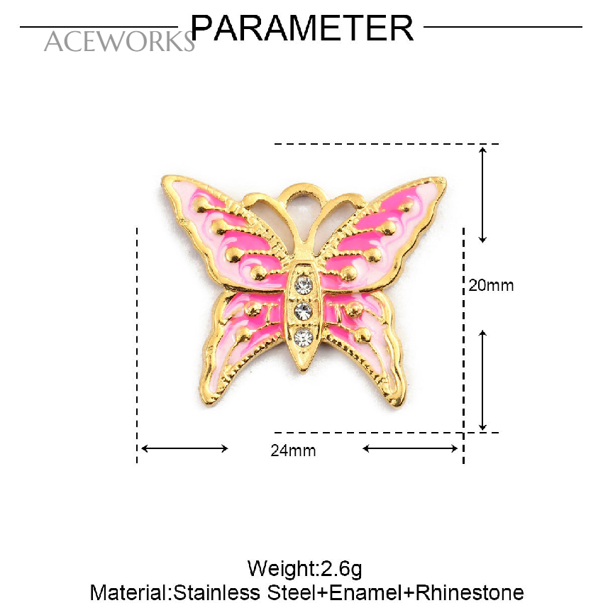 Butterfly Pink-Gold