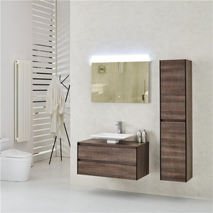Wholesale Modern Sink Wash Basin Vanity Makeup Storage Mirrored Bathroom Cabinet
