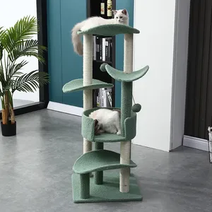 Grosir penjualan terlaris disesuaikan ukuran besar kayu hewan peliharaan rumah menara Kondominium pohon kucing - Product Image 1