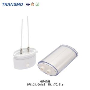 ขวดอะคริลิคทรงรีแบบสองช่องพร้อมหลอดสองอันสำหรับบรรจุภัณฑ์เครื่องสำอางบำรุงผิวและแชมพูขายส่ง - Product Image 5