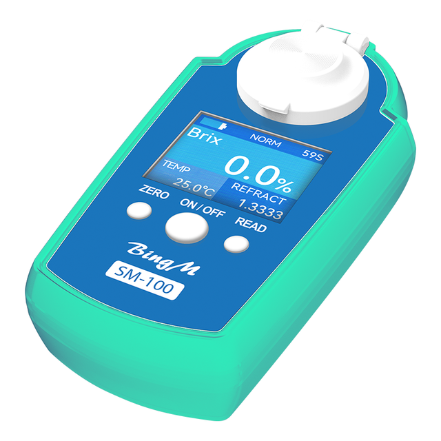 Portable Handheld Digital Brix Refractometer with Calibration Maple Syrup Measurement 0.2% Accuracy Bingm SM-100 Model