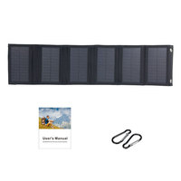 Panel Surya Silikon Monokristalin Lipat 60W Mini Portabel Ringan Harga Terjangkau Efisiensi 23% Tahan Air Pengisi Daya USB 5V