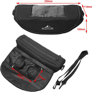 Sac de rangement étanche pour guidon de <span class=keywords><strong>moto</strong></span> avec pochette pour téléphone pour l'équitation <span class=keywords><strong>Trail</strong></span> Adventure Design durable - Product Image 5