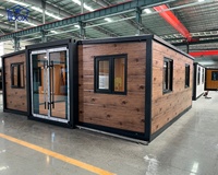 Maisonnette extensible de 350 pieds carrés avec 2 chambres, maison pliable extensible, maison préfabriquée modulaire, maison de ferme de luxe en conteneur, maisons rurales mobiles