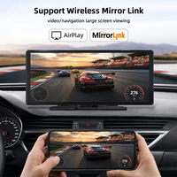 Grandnavi 170 Angle untuk Layar Mobil Portabel Wireless Carplay Android Auto 10.26 Inci IPS LCD Layar Sentuh  Kamera Dasbor Mobil