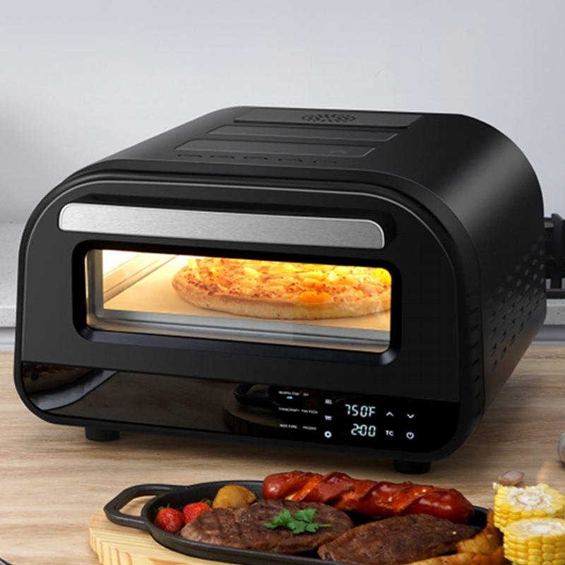 Oven Pizza elektrik 1700W, Stainless Steel pasokan langsung pabrik pizza komersial oven Pizza listrik