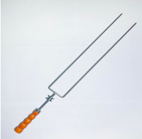 Broche à kebab commerciale en acier inoxydable, broche à agneau compatible avec four à bois espagnol