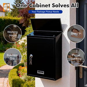 Nuevo Buzón de Pared Exterior de Metal con Recubrimiento en Polvo Impermeable, con Número de Casa, Estilo Alemán, Cerradura con Llave Resistente, Capacidad de 13L - Product Image 3