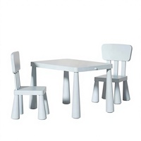 Ensemble chaise et table pour enfants, moderne et simple, sûr et durable, avec dossier en plastique, pour utilisation en salle de sport