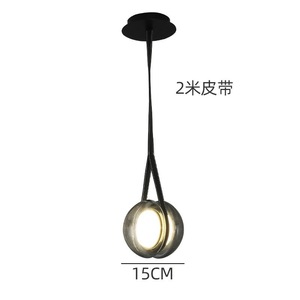 โคมไฟเพดานทรงโยโย่ ดีไซน์เนอร์เดนมาร์ก สไตล์นอร์ดิก สร้างสรรค์ ด้วยแก้วและหนัง โคมไฟหรูหรา - Product Image 6