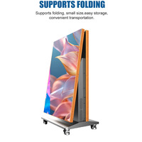 Pantalla LED Modular GOB Comercial para Interiores, Plegable, con Ruedas, Portátil, a Todo Color, Digital, IP65, Gráficos SDK