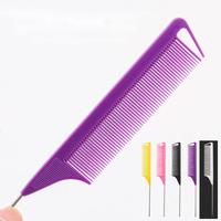 Vente en gros de peigne de coiffure résistant à la chaleur en fibre de carbone logo personnalisé tressage épingle à taquiner de précision peignes de séparation de cheveux queue de rat