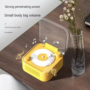 Cổ Điển Ghi Âm Máy Nghe Nhạc Phong Cách Bt Loa Không Dây <span class=keywords><strong>Mini</strong></span> Bàn Turntable Xách Tay Sáng Tạo Máy Tính Để Bàn Trang Trí Nội Thất Quà Tặng Cho Những Người Yêu Âm Nhạc - Product Image 3
