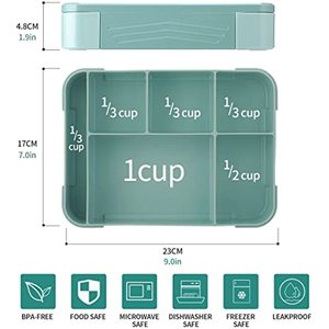 बच्चों 1330ML Bento बॉक्स के साथ वयस्क दोपहर के भोजन के बॉक्स कंटेनर Bento बक्से <span class=keywords><strong>6</strong></span> डिब्बों - Product Image 2