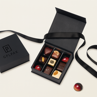 Boîte à Chocolats Écologique de Luxe avec Logo Personnalisé, Qualité Alimentaire, Fermeture Magnétique en Carton Rigide, Emballage Cadeau pour Truffes, Ruban, pour Dubaï