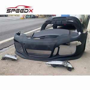 Pour <span class=keywords><strong>Porsche</strong></span> Carrera <span class=keywords><strong>997</strong></span> 991 mise à niveau GT3 Kit carrosserie pare-chocs avant pare-chocs arrière becquet mise à niveau 991.1 991.2 - Product Image 4