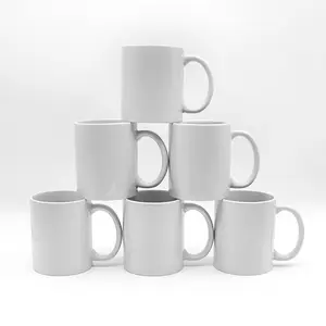 Özel logo noel seramik kahve süt boşlukları kupa porselen beyaz 11oz kupa süblimasyon toptan için