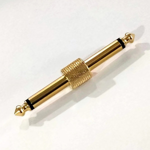 6.35 To 6.35 Stereo Plug <b>Adapter</b> Copper Audio Connector For Guitar Amp Effects Pedal - Product Image 2