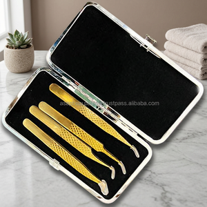 Pinzas de Acero Inoxidable Color Oro Rosa de Alta Calidad ASAP, Antiestáticas, con Punta Puntiaguda, para Pestañas y Cejas, Herramienta para Pestañas Postizas, Pinzas de Maquillaje - Product Image 3