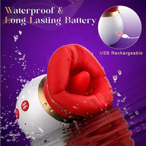 Vibrador de Lengua 3 en 1 para Clítoris, Resistente al Agua IPX7, Recargable por USB, Estimulador de Clítoris para Mujeres, Succión de Pezones, Orgasmo - Product Image 2