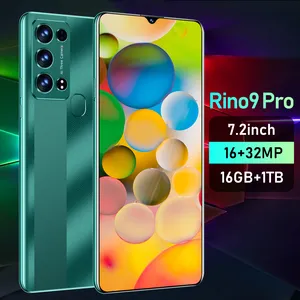 2023 New Original Rino9 Pro Face Unlock 16GB+1TB 7.2-inch Android 12.0 6800mAh Smartphone 5G Smart Phone