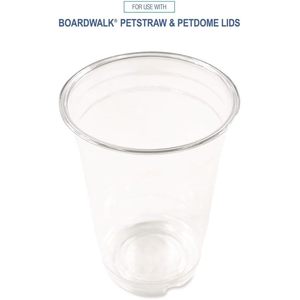 Boardwalk 14 Oz. Gobelets en plastique jetables PET transparents pour boissons froides, vodka, eau minérale - 50/paquet - Product Image 5