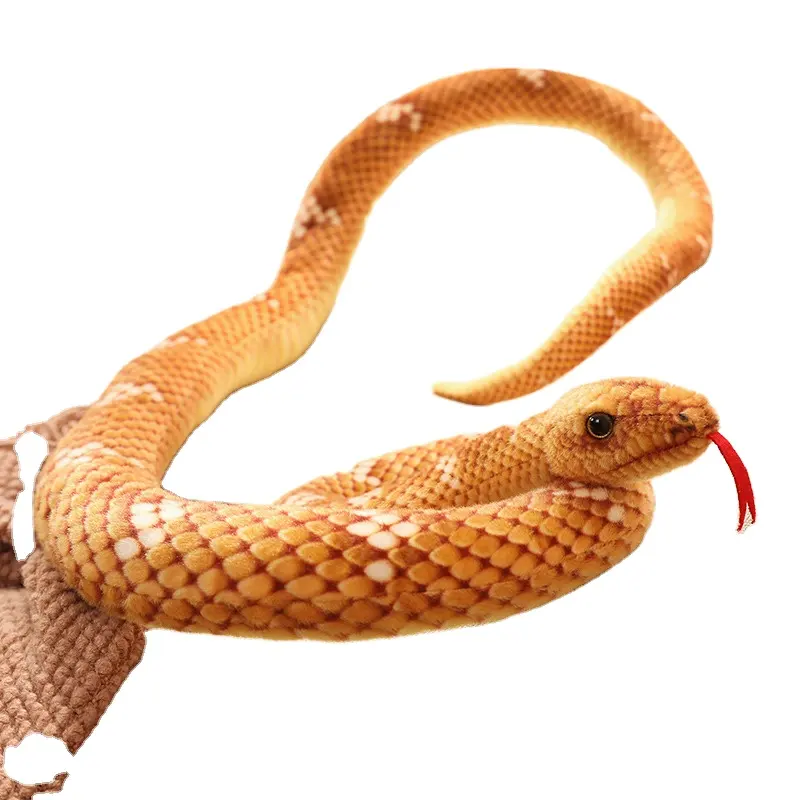 Vente en gros OEM personnalisé Kawaii 200cm serpent en peluche serpent peluche poupée Cobra doux câlin coussin parodie accessoires