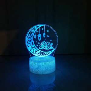 Benutzer definierte Foto kreative Illusion niedlichen Dinosaurier Bär Acryl Dekor USB Anime Led 3D Nachtlichter Lampe für Baby Kinder Kinder - Product Image 4