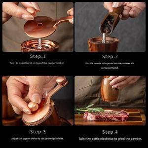 <span class=keywords><strong>Moulin</strong></span> à <span class=keywords><strong>poivre</strong></span> manuel écologique en bois d'acacia Jiuxin Creative Vase pour <span class=keywords><strong>poivre</strong></span> noir, <span class=keywords><strong>poivre</strong></span> du Sichuan, sel rose – Bouteille de broyage occidentale - Product Image 4