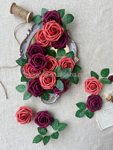 Nuove uscite Burgundy & Mignolo di Cedro dreamy chic Francese da sposa fiori fatti a mano - Product Image 4