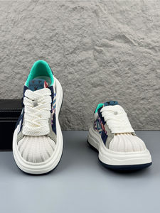Zapatillas de hombre con cordones 2026, nuevas, de verano, transpirables, de malla, con puntera de diseño, gruesas, que aumentan la altura, informales y a la moda. - Product Image 5