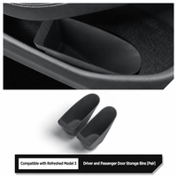 Poubelles de rangement pour portières Tesla Model 3/Y (versions 2023-2025) – Lot de 2, installation encastrée, en thermoplastique durable