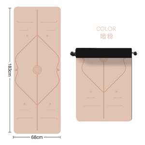 Tapete de yoga Huacai Series Pu de caucho natural de 4 mm de grosor, antideslizante de doble cara para fitness y moldeamiento corporal, tapete deportivo para interiores. - Product Image 3