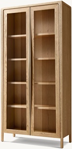 R American Solid Wood Glass Cabinet, Display Cabinet, <strong>Bookcase</strong>, <strong>Sideboard</strong> - Product Image 5