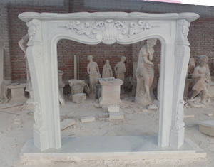 Cheminée d'intérieur <span class=keywords><strong>de</strong></span> style europé<span class=keywords><strong>en</strong></span> sculptée à la main Cheminée <span class=keywords><strong>en</strong></span> marbre blanc décorative autoportante Style <span class=keywords><strong>de</strong></span> designer - Product Image 5