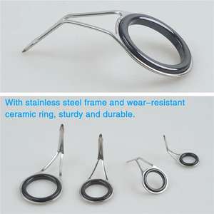 10 pièces Guides de <span class=keywords><strong>canne</strong></span> <span class=keywords><strong>à</strong></span> <span class=keywords><strong>pêche</strong></span> Kit de réparation Guides en acier inoxydable <span class=keywords><strong>anneau</strong></span> en <span class=keywords><strong>céramique</strong></span> anneaux de guidage de <span class=keywords><strong>canne</strong></span> <span class=keywords><strong>à</strong></span> <span class=keywords><strong>pêche</strong></span> fournitures de construction de tige - Product Image 4